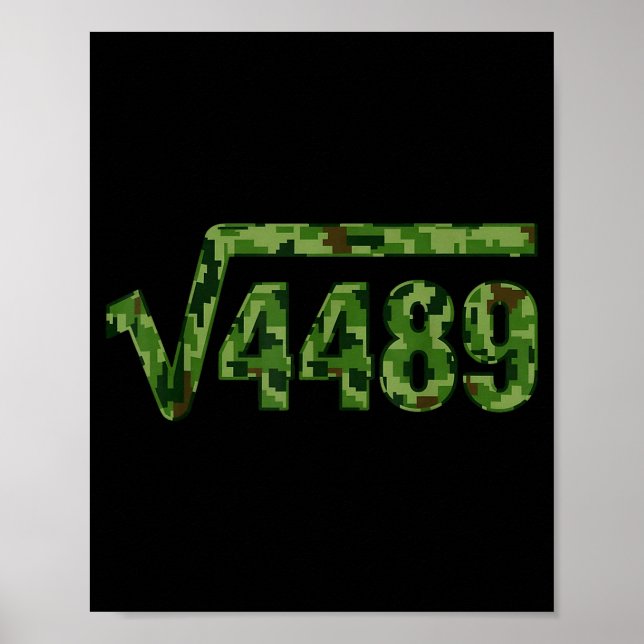 Poster Funny 67 Trendy Square Root 4489 Camo Tee  (Devant)