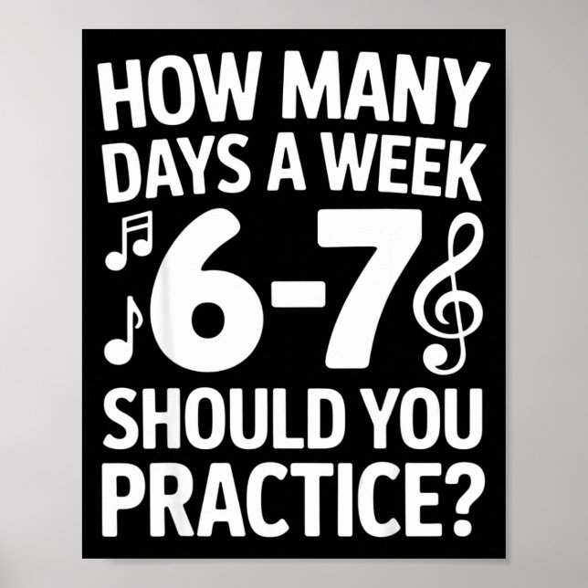 Poster Funny 6 7 Meme Music Students Six Seven Outfit Mus (Devant)