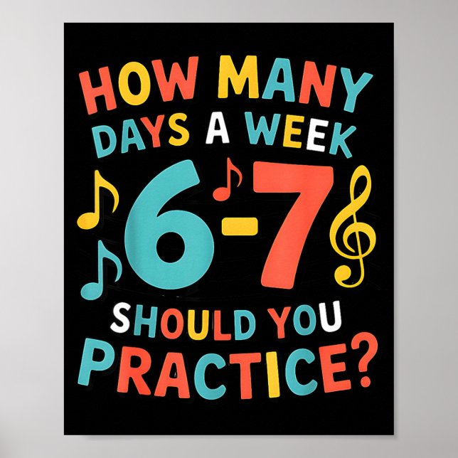 Poster Funny 6 7 Meme Six Seven For Music Teacher  (Devant)