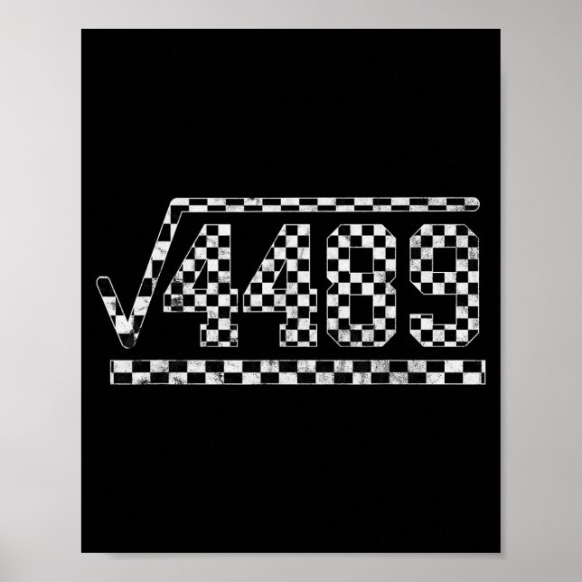 Poster Funny 6 7 Square Root Of 4489 Slang Math Teacher  (Devant)