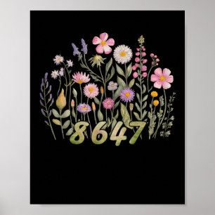 Poster Funny 8647 Fleurs Floral Boho Pour Hommes Et Femme
