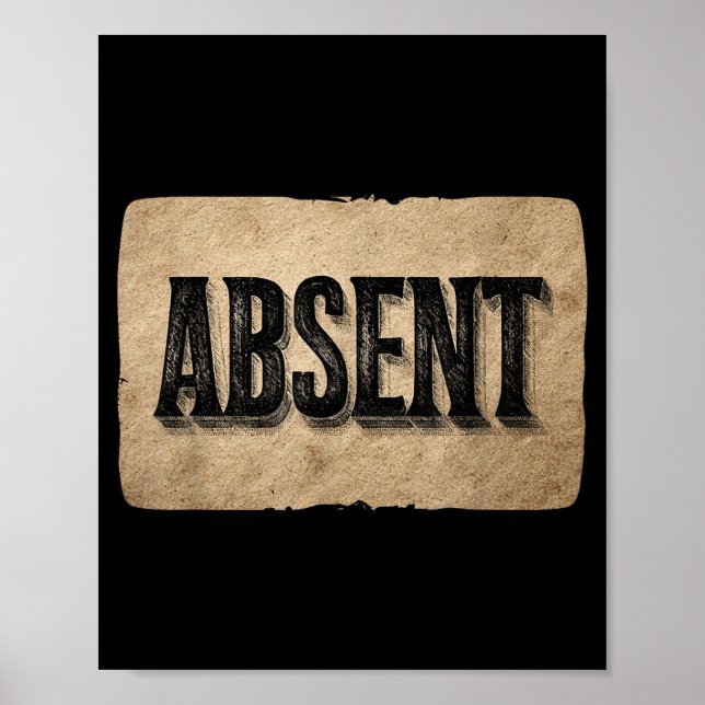 Poster Funny Absent Speech Costume For Boys And Girls  (Devant)