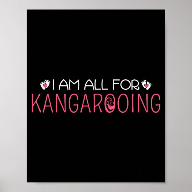Poster Funny &amp; Cute I Am All For Kangarooing - Nicu N (Devant)