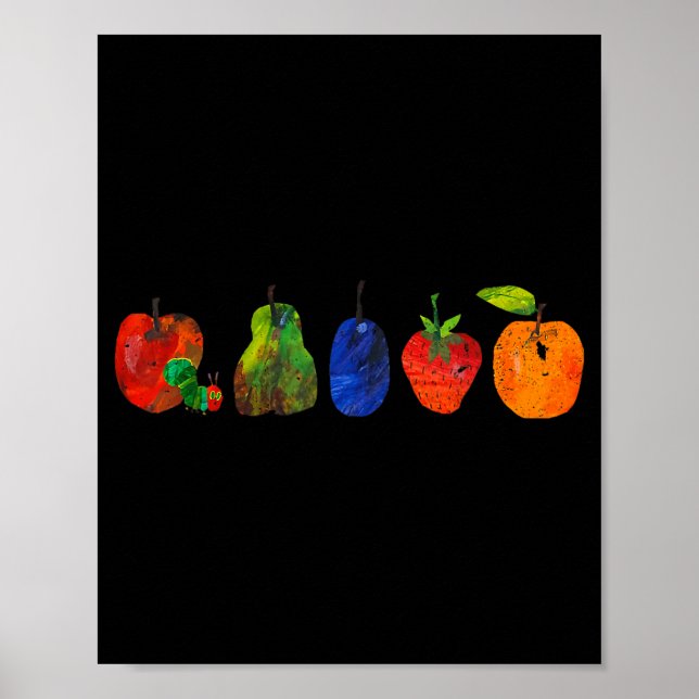 Poster Funny Back To School Cute Hungry Lover Fruits Teac (Devant)