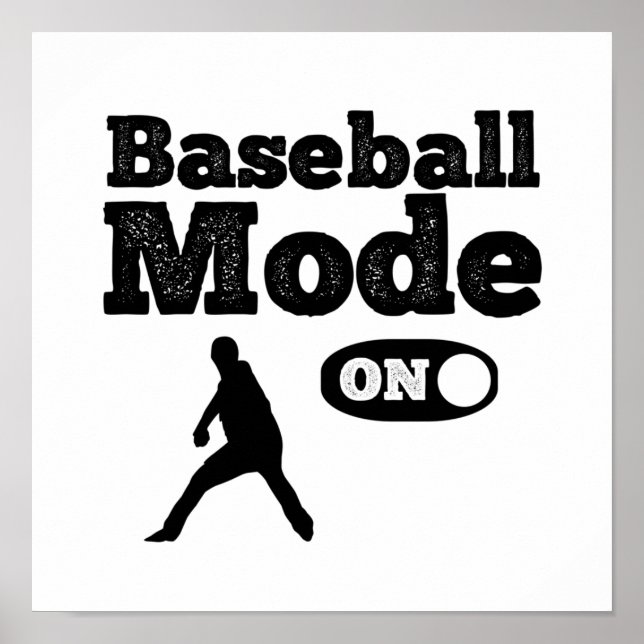 Poster Funny Baseball mode sur citation disant (Devant)