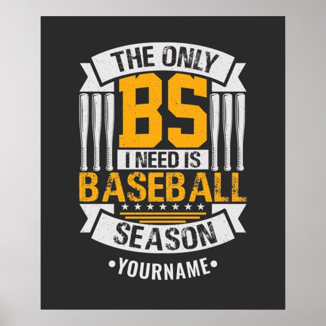Poster Funny Baseball Sarcasme (Devant)