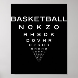 Poster Funny Basketball Opticiens Planche Plaisanterie Pr