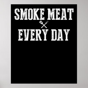 Poster Funny Bbq Smoker Accessoire Pitmaster Papa Grillin