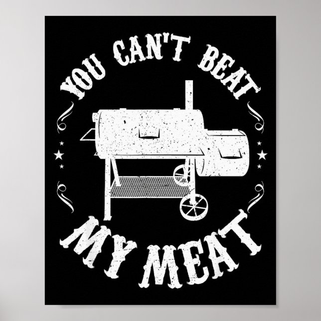 Poster Funny Bbq T Reverse Flow Smoker Accessory Dad Gril (Devant)