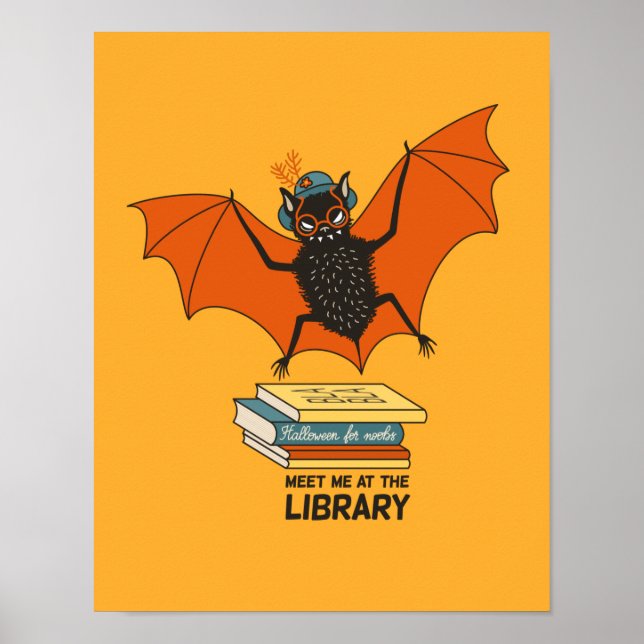 Poster Funny bibliothécaire enseignant amoureux de livre  (Devant)