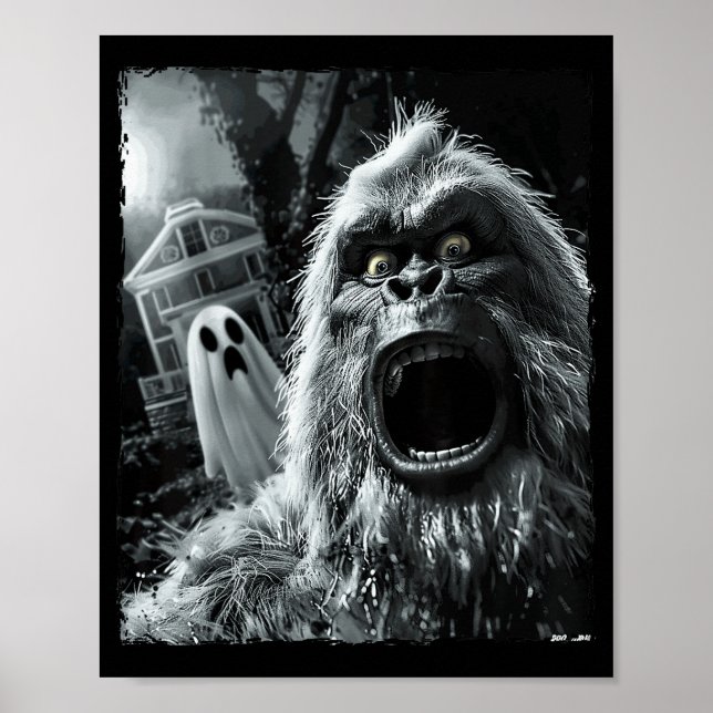Poster Funny Bigfoot Sasquatch Halloween  (Devant)
