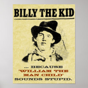Poster Funny Billy l'affiche "Recherchée" de l'enfant
