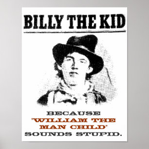 Poster Funny Billy l'affiche "Recherchée" de l'enfant