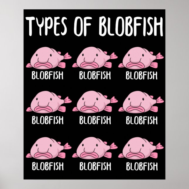 Poster Funny Blobfish Gift Girls Boys Underwater Blobfish (Devant)