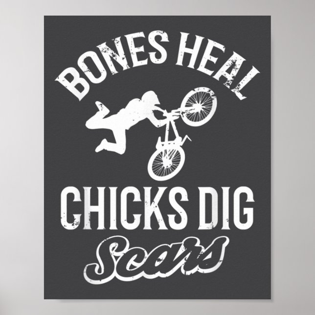 Poster Funny Bones Heal Chicks Dig S Bmx Biking  (Devant)