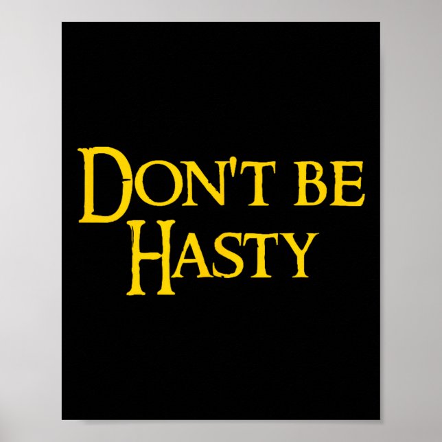 Poster Funny Book - Don't Be Hasty  (Devant)