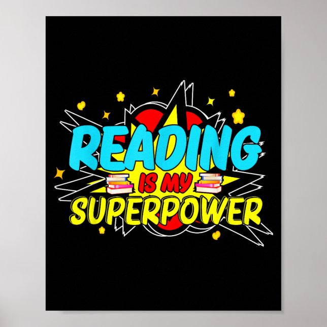 Poster Funny Bookish Nerd Book Addict Design Women's Blac (Devant)