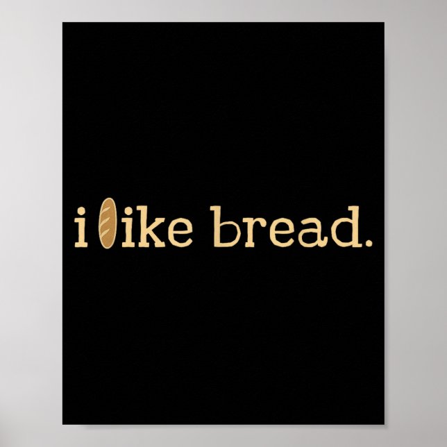 Poster Funny Bread Lover Minimalist Sourdough Baking  (Devant)
