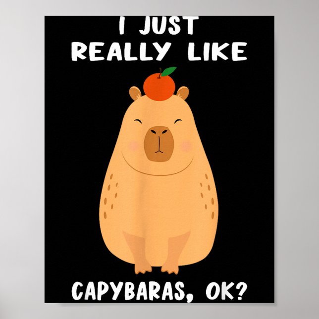 Poster Funny Capybara Art For Men Women Kids Rodent Capyb (Devant)