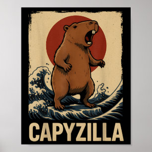 Poster Funny Capybara Garçons Filles Enfants Hommes Capyz