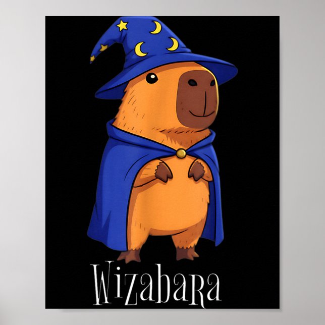 Poster Funny Capybara Wizard Costume Wizabara Graphic Kid (Devant)