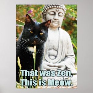 Poster Funny Chat - C'était zen, c'est miow