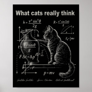 Poster Funny Chat Physique Humour Design Ce que les chats