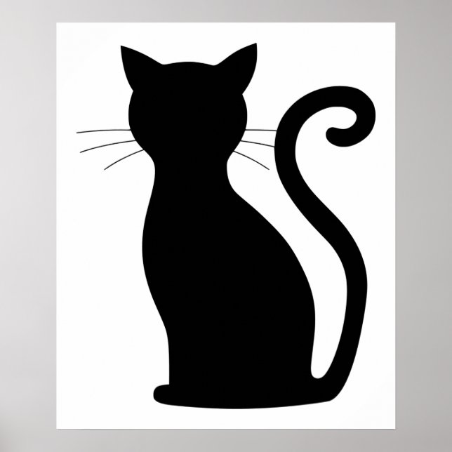 Poster Funny Chat Silhouette (Devant)