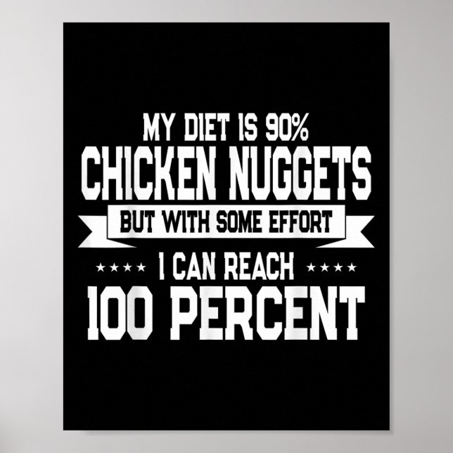 Poster Funny Chicken Nugget Lover Quote New Years Resolut (Devant)