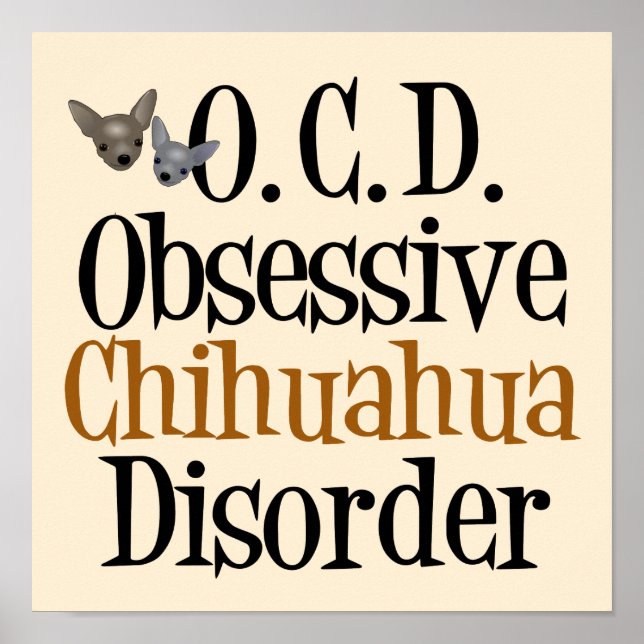 Poster Funny Chihuauhua Cute (Devant)