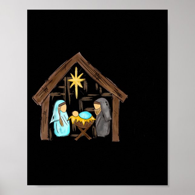 Poster Funny Christian Christmas Jesus Oh Come Let Us Ado (Devant)