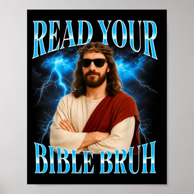 Poster Funny Christian Read Your Bible Bruh  (Devant)