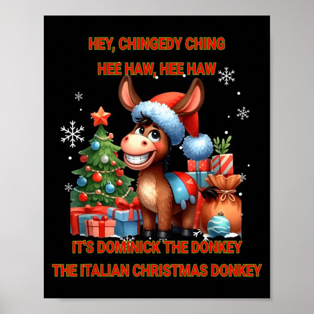 Poster Funny Christmas Italian Christmas Dominick The  (Devant)