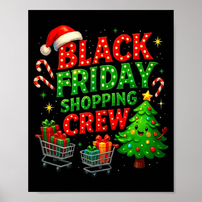 Poster Funny Christmas Shopng Crew  (Devant)