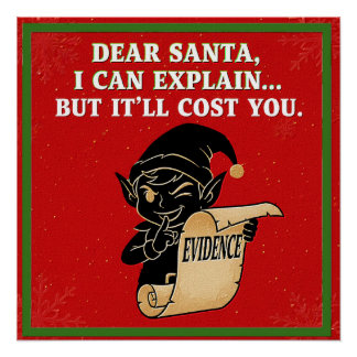 Poster funny christmas slogan design