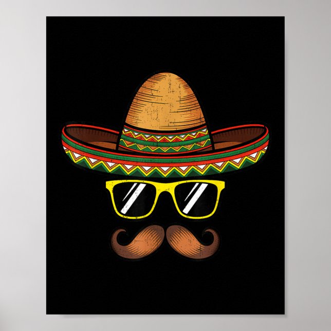 Poster Funny Cinco De Mayo Funny Sombrero Casquette Avec  (Devant)