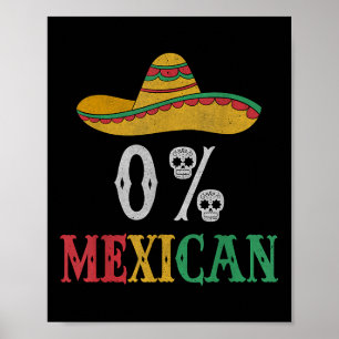 Poster Funny Cinco De Mayo Mexico Fiesta Party 0%