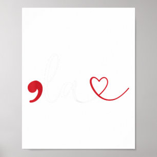 Poster Funny Comma La Kamala Harris Ponctuation La Elseli