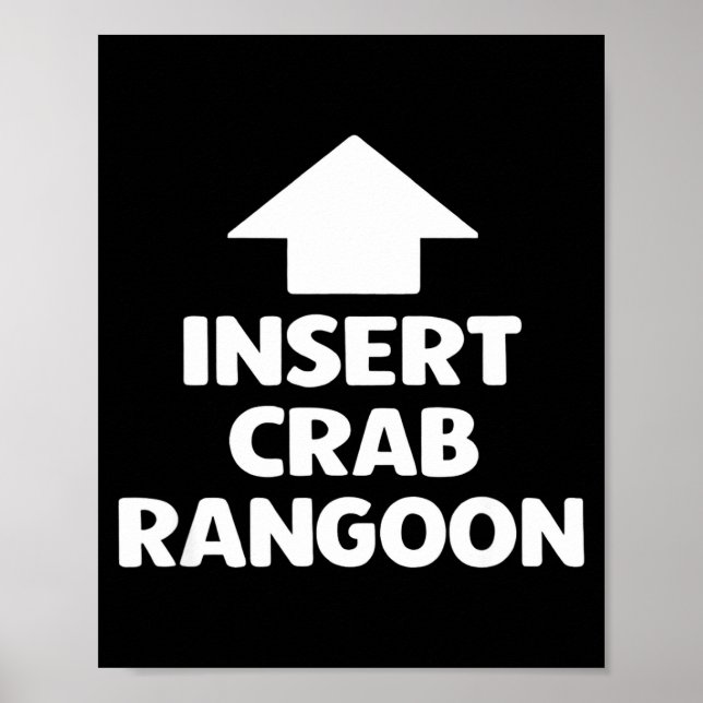 Poster Funny Crab Rangoon Apparel _ Hilarious Foodie  (Devant)