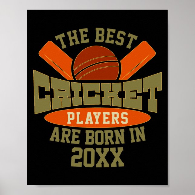 Poster Funny Cricket Birthday Birth Day Name T Shirt  (Devant)
