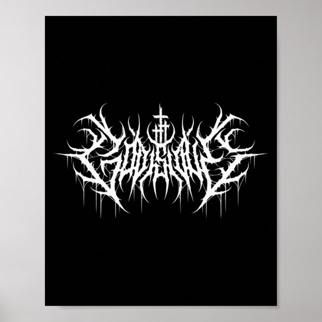 Poster Funny Cross Jesus God Is Love Death Metal Design  (Devant)