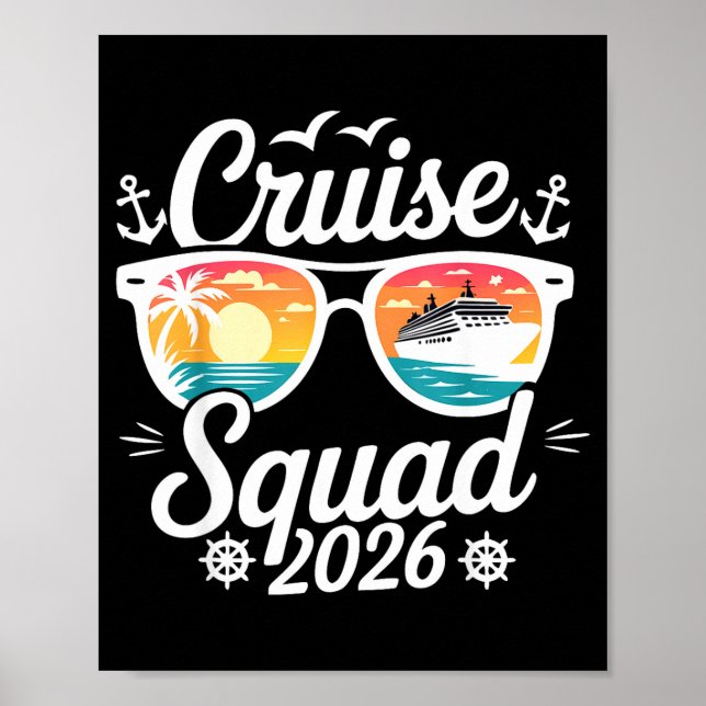 Poster Funny Cruise Squad 2026 Summer Vacation Matching F (Devant)