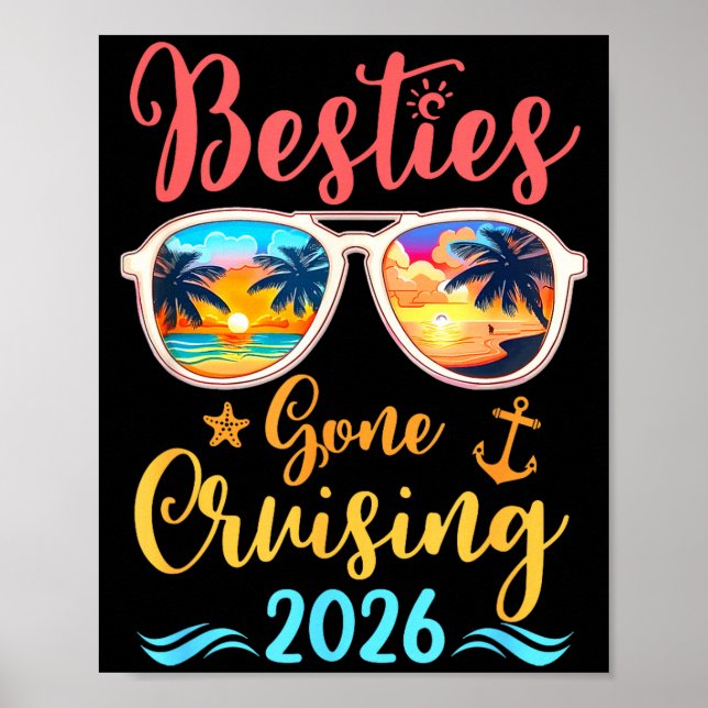 Poster Funny Cruising Friends Squad 2026 Ies Gone Cruisin (Devant)