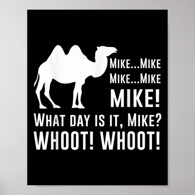 Poster Funny Cute Camel Quotes About Hump Day Funny Quote (Devant)