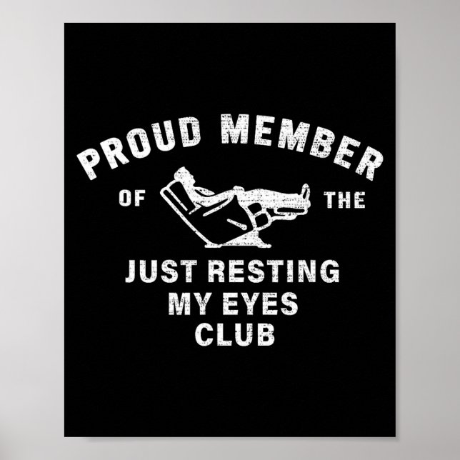 Poster Funny Dad,just Resting My Eyes For Dad Gift Dad Fa (Devant)