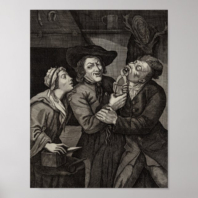 Poster Funny Dentist Office Antique Dentistrie (Devant)
