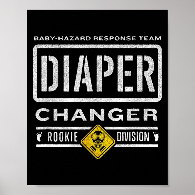 Poster Funny Diaper Changer Duty - Expecting Baby New Dad (Devant)