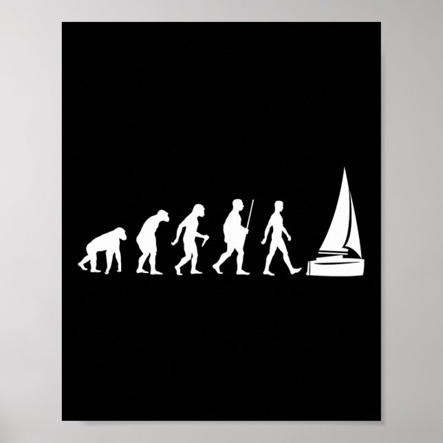 Poster Funny Dinghy Sailing Sailboat Tee Sail Boat Racing (Devant)