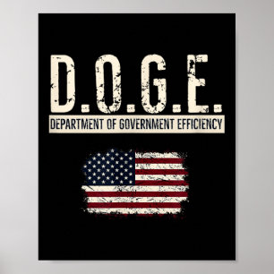 Poster Funny Doge Ministère De L'Efficacité Gouvernementa