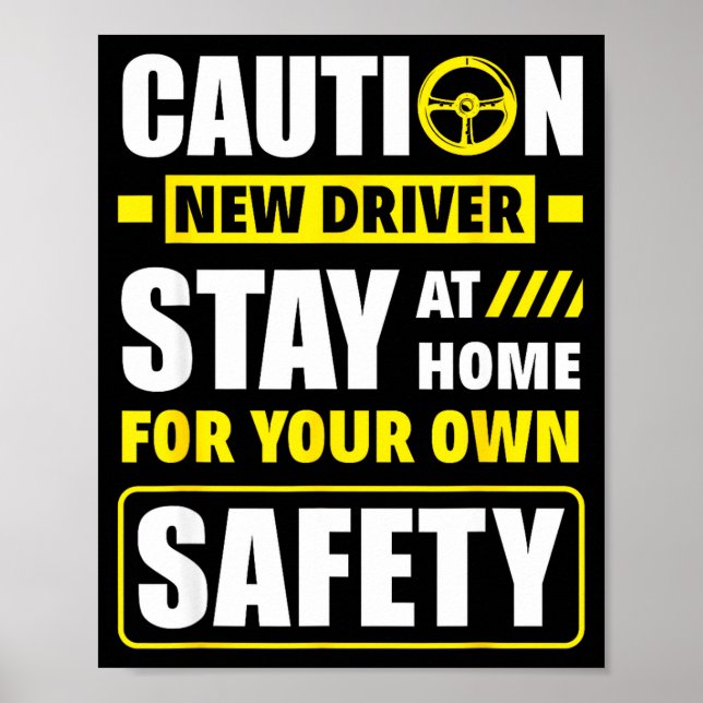 Poster Funny Driver's License New Driver  (Devant)